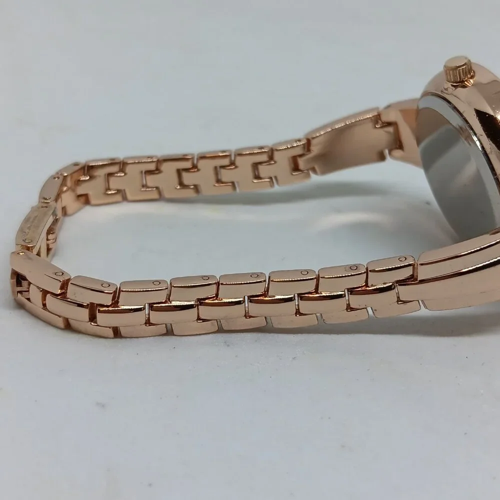 Catherine Malandrino CMO5178 Women's 34mm Rose Tone Watch + Jewelry Sample Set